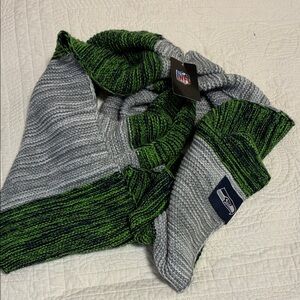 NFL Seattle Seahawks Scarf - Green and Gray Stripes NWT